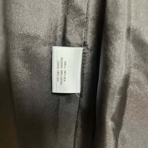 Eileen Fisher Silk Jacket Brown Mandarin Collar 
Size PL - Picture 6 of 8